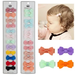 Pack de 12 lazos de grogrén para el cabello de niña