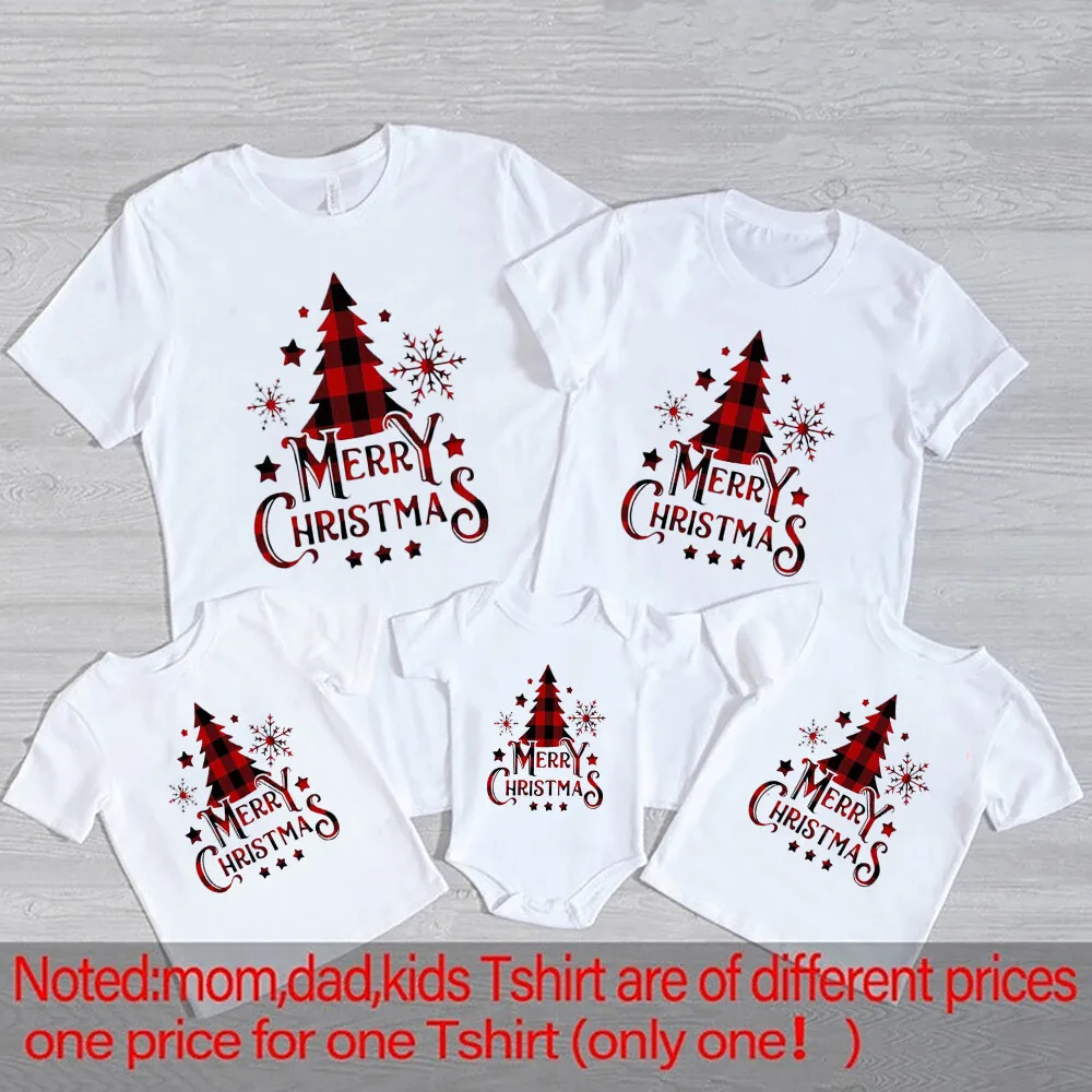 Conjunto familiar Navidad a juego: camiseta y body bebé
