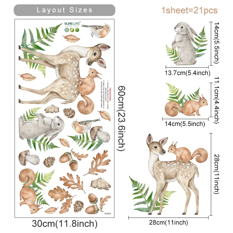 Variedad de animales acuarela