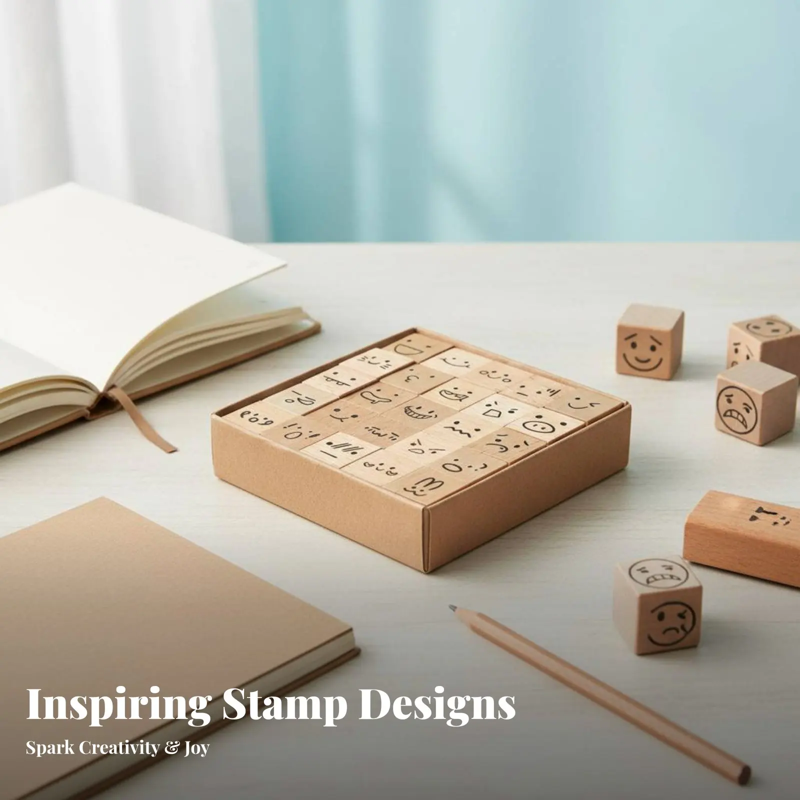 Sellos de madera infantiles para manualidades y tarjetas – fáciles - imagen 2