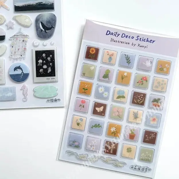 Pegatinas 3D de gel con motivos marinos para decorar cámaras