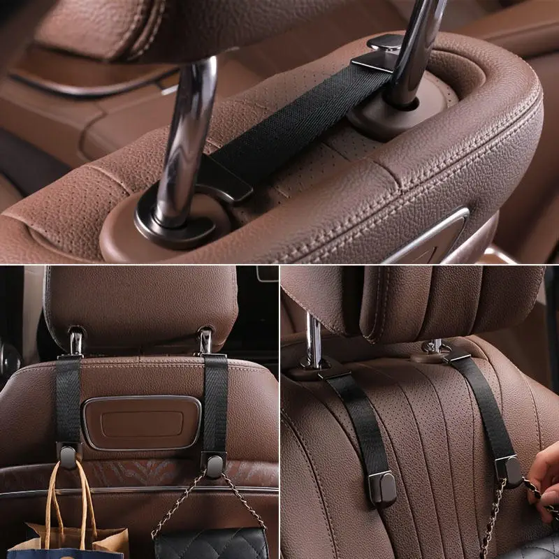 Ganchos para reposacabezas del coche - Organizador de bolsas infantil