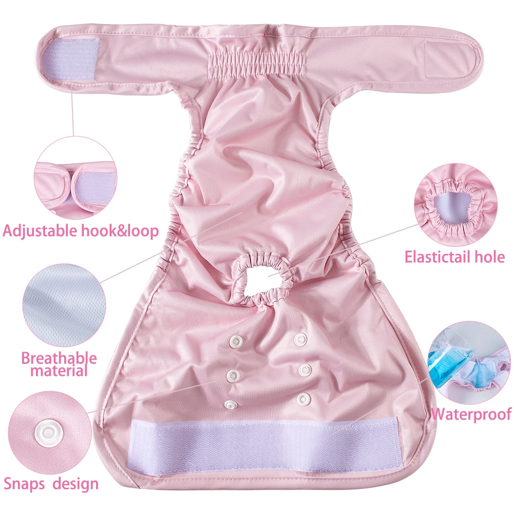 Pañales reutilizables para perros con tirantes ajustables - imagen 5
