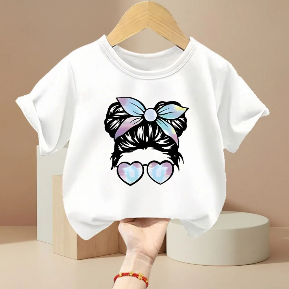 Camiseta de verano manga corta para niña con estampado - imagen 3