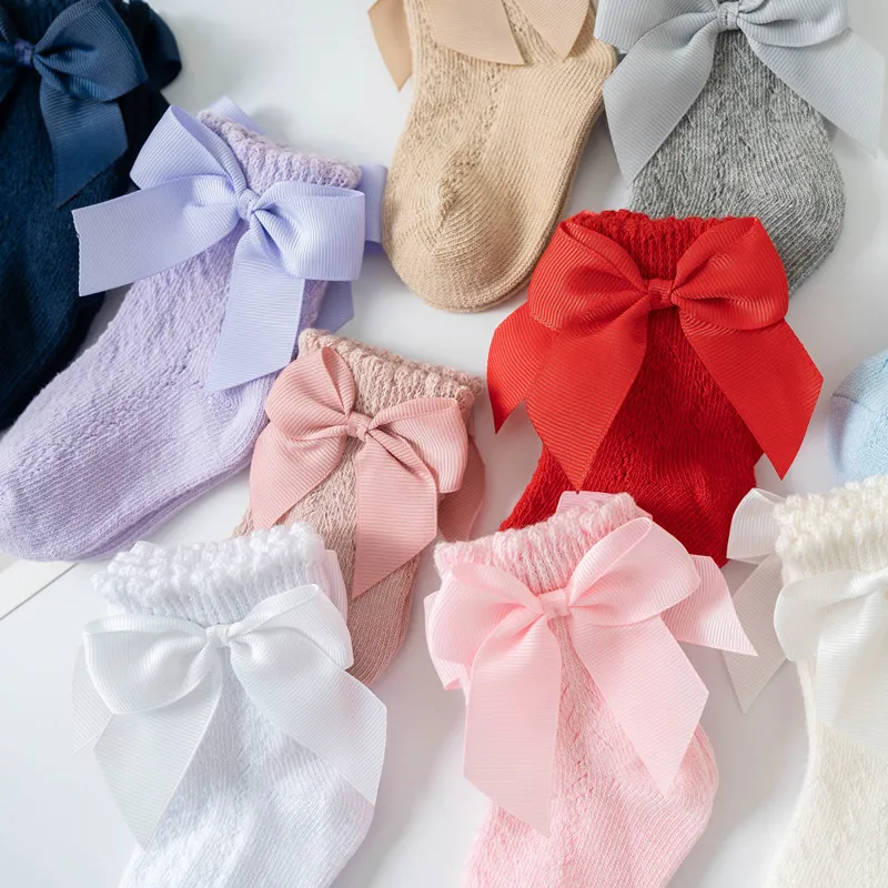 Calcetines verano con lazo para niña – Algodón suave fresco - imagen 5