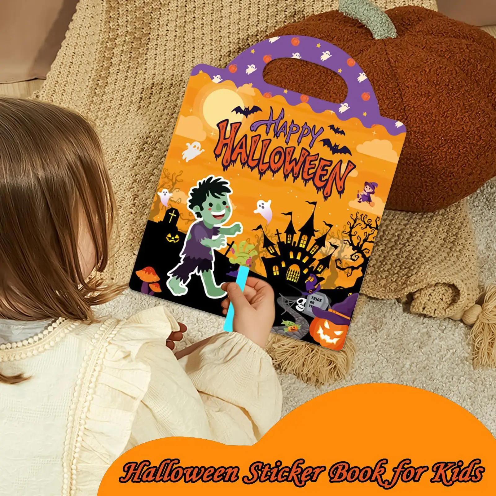 Libro de pegatinas de Halloween para niñas con actividades creativas - imagen 5