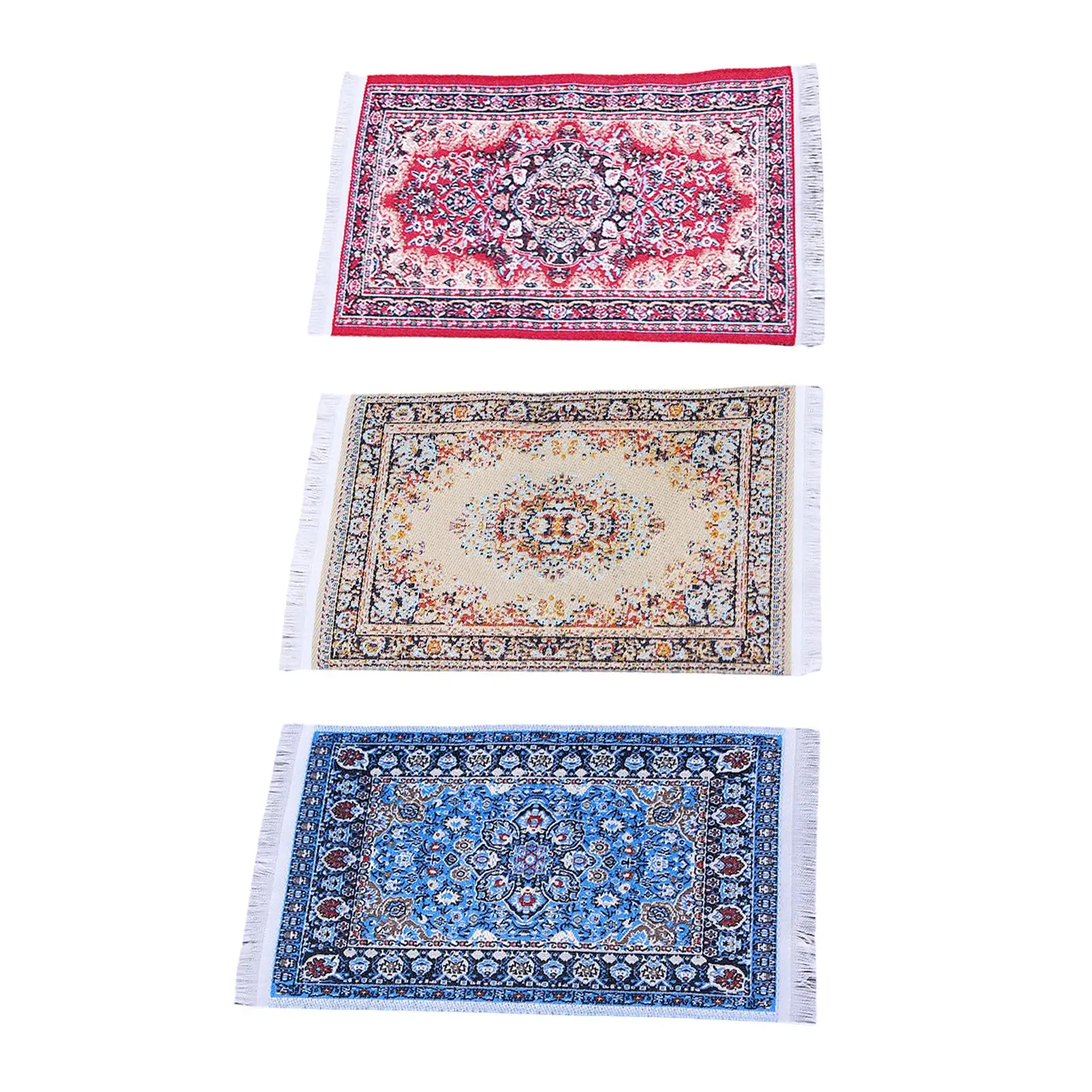 Alfombra mini turca tejida para casa de muñecas, suelo - imagen 4
