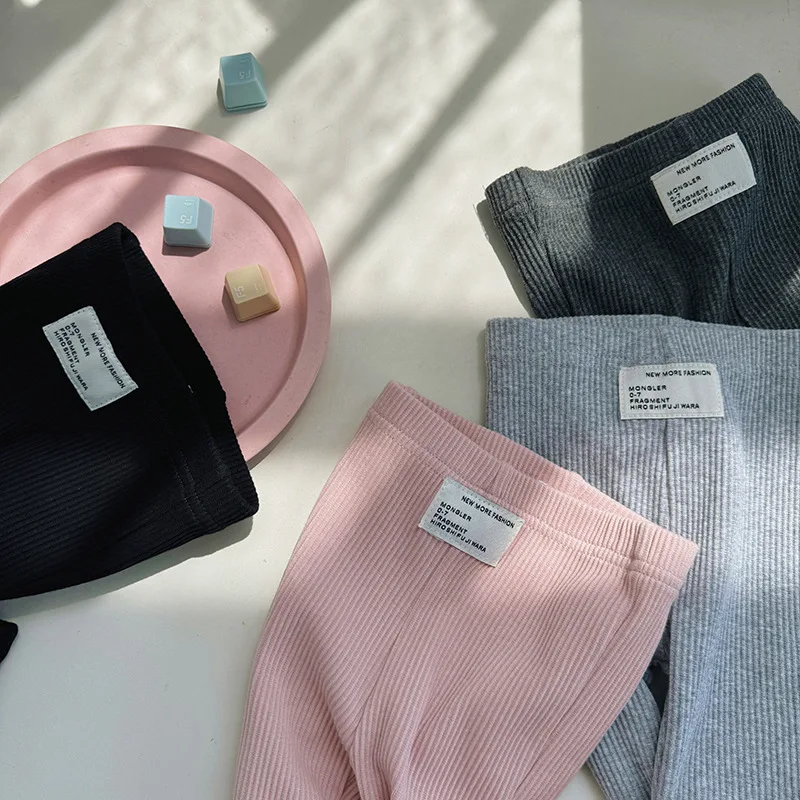 Pantalones elásticos lisos para niños y niñas 1-8 años - imagen 3