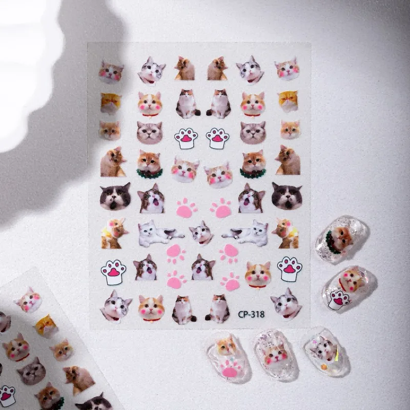 Pegatinas huellas de gato en relieve para móviles y manualidades - imagen 3