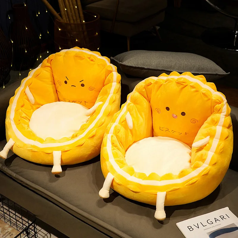 Cojín infantil de felpa para silla – Diseño galletas amarillas - imagen 3