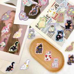 Pegatinas impermeables infantiles de gatitos y flores para álbum