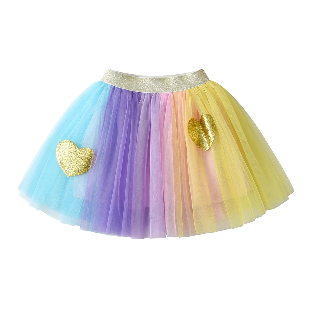 DXTON tutú infantil de tul estampado corazón para niñas