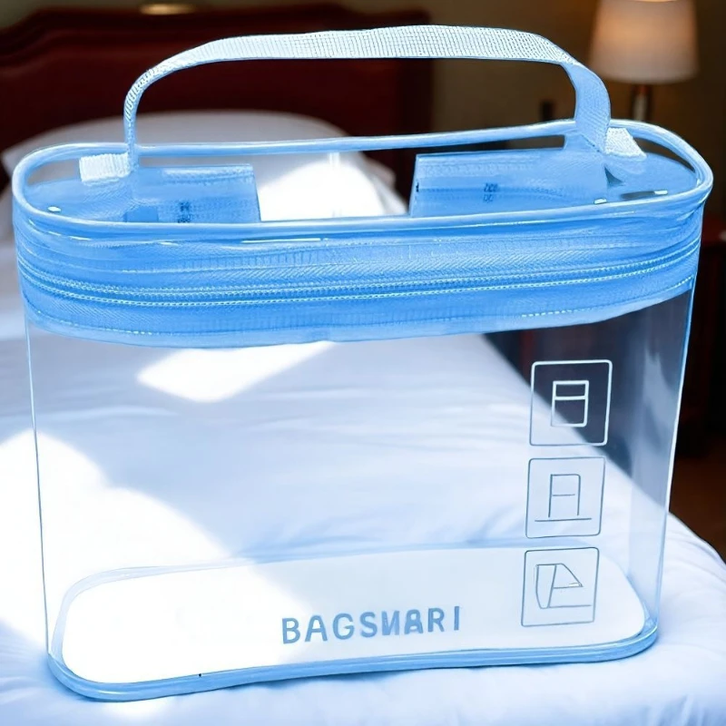 Bolsa organizadora transparente impermeable de PVC para viaje - imagen 3