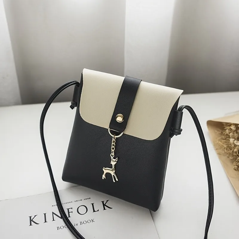 Bolso cruzado con colgante de ciervo estilo moderno para niñas - imagen 3