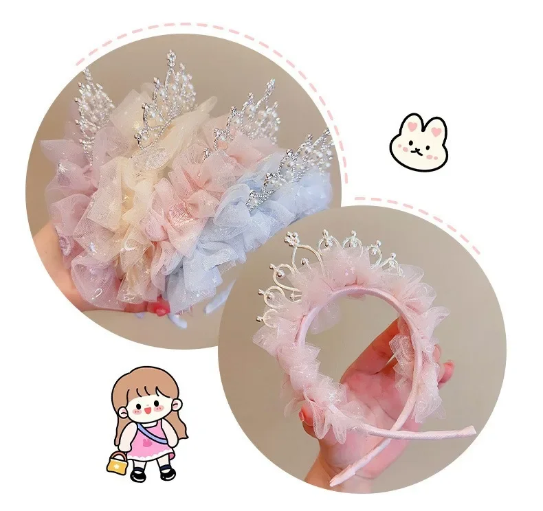 Diadema con estilo de corona y acabado brillante