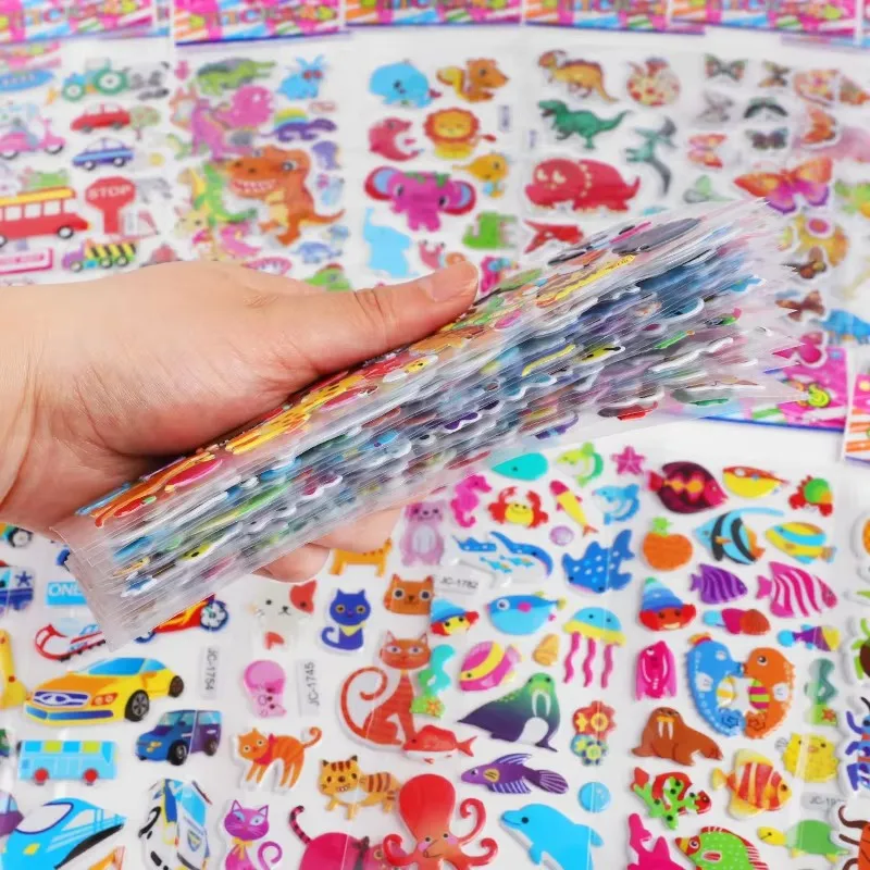 Set completo de 12 pegatinas burbuja 3D con diseños variados
