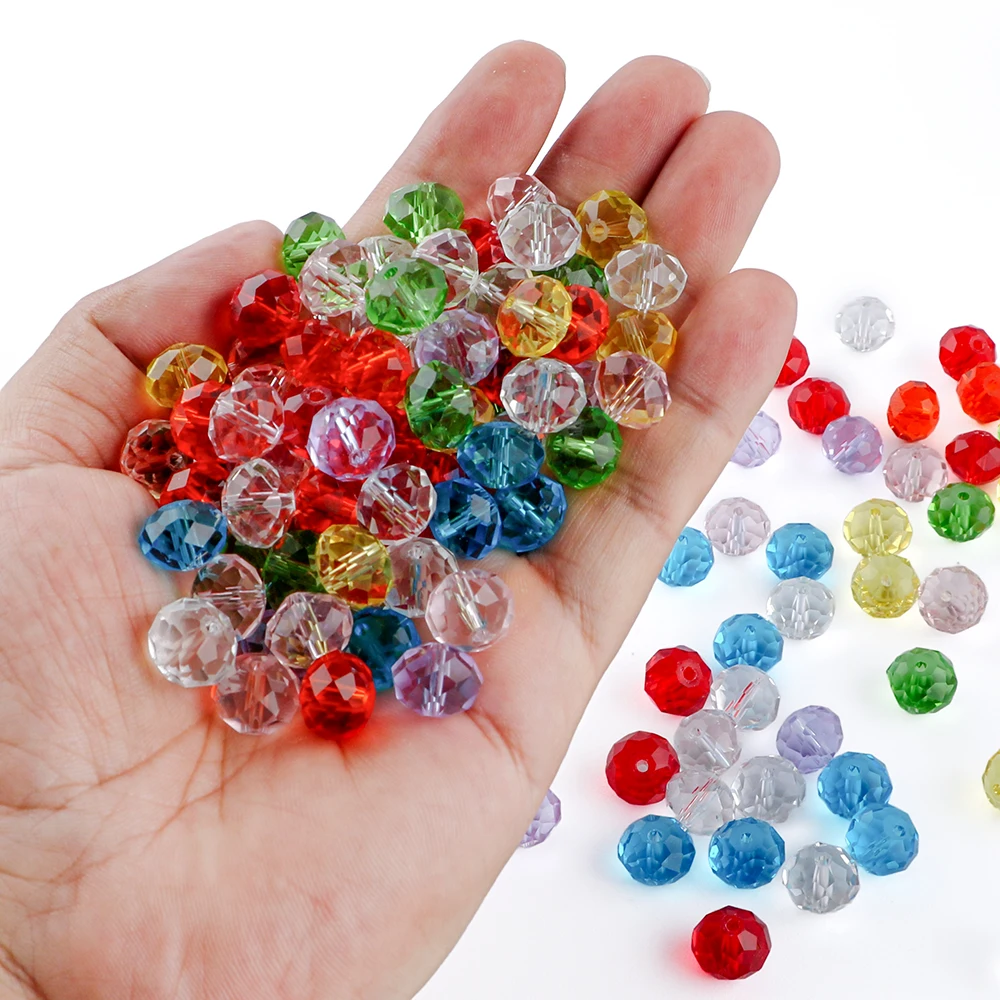 Cuentas elípticas de cristal artificial para bisutería artesanal - imagen 3