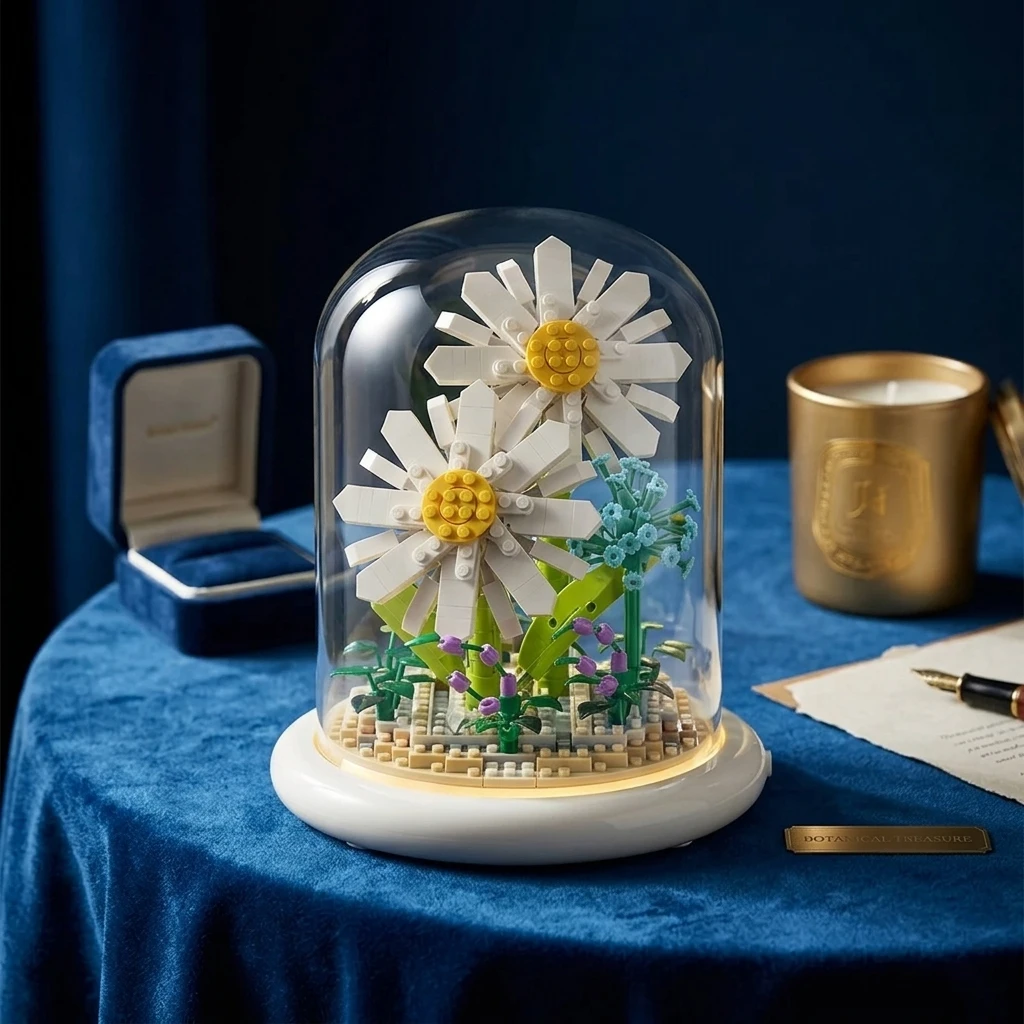 Ramo de margaritas pequeñas en maceta: decoración premium - imagen 4