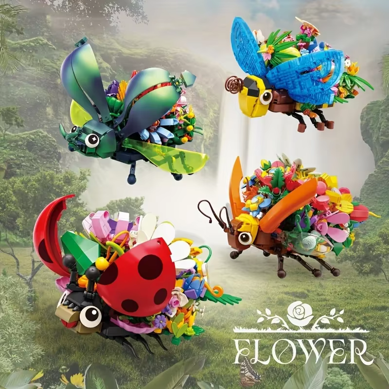 Bloques de Construcción Insectos y Flores – Juguete Educativo DIY - imagen 2