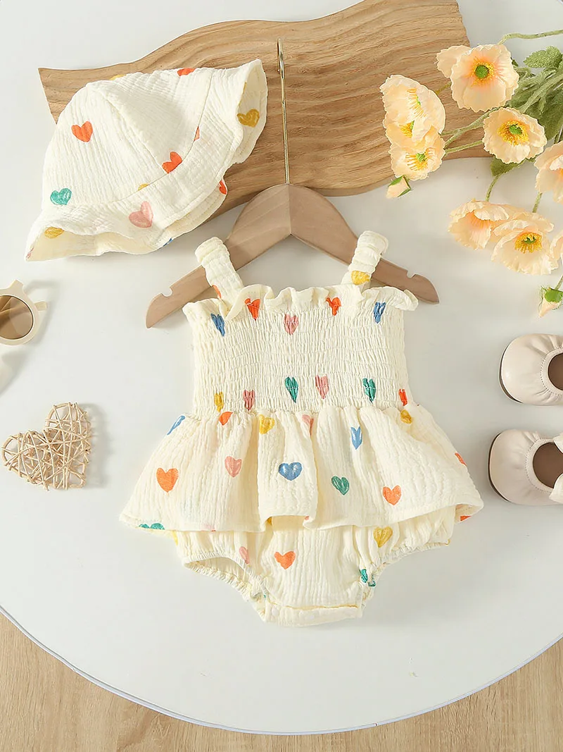 Mono bebé con gorro romántico y transpirable para niña - imagen 3