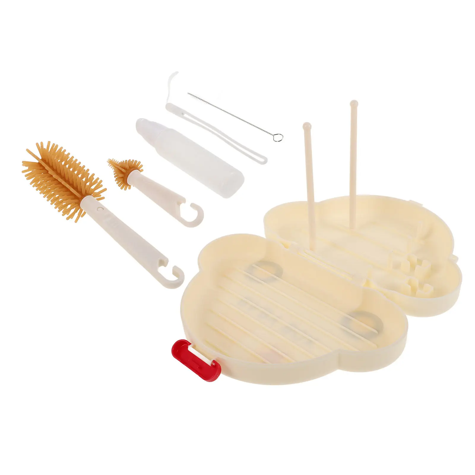 Cepillos para biberones silicona con estante de secado - imagen 4