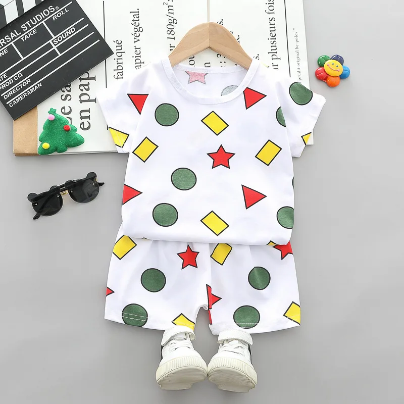 Conjunto bebé niña: camiseta y shorts de algodón para verano