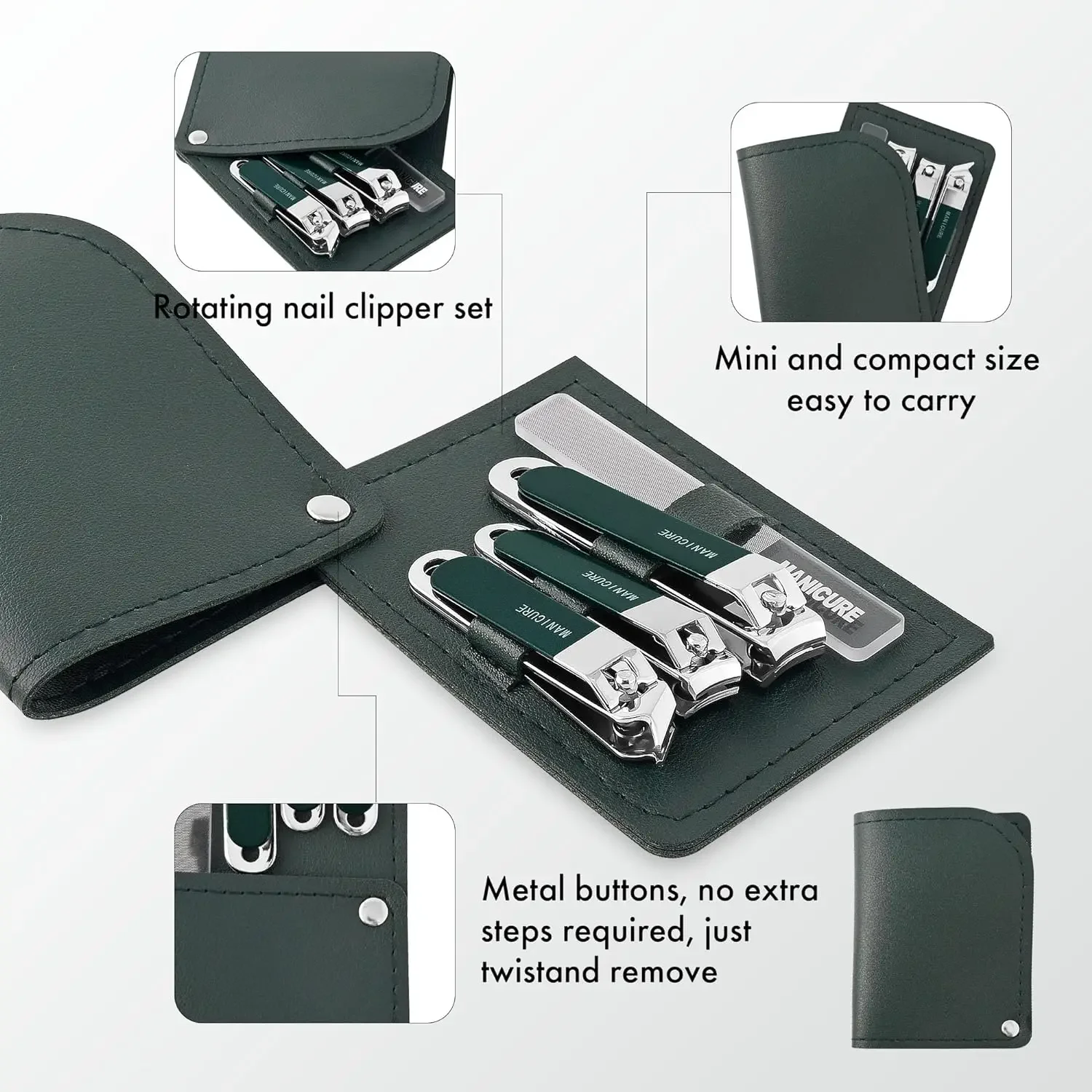 Kit de manicura profesional de acero inoxidable para uñas - imagen 5