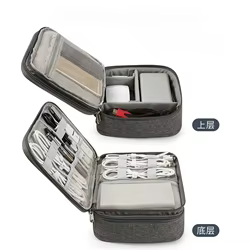 Bolsa organizadora de cables impermeable USB portátil para viajes