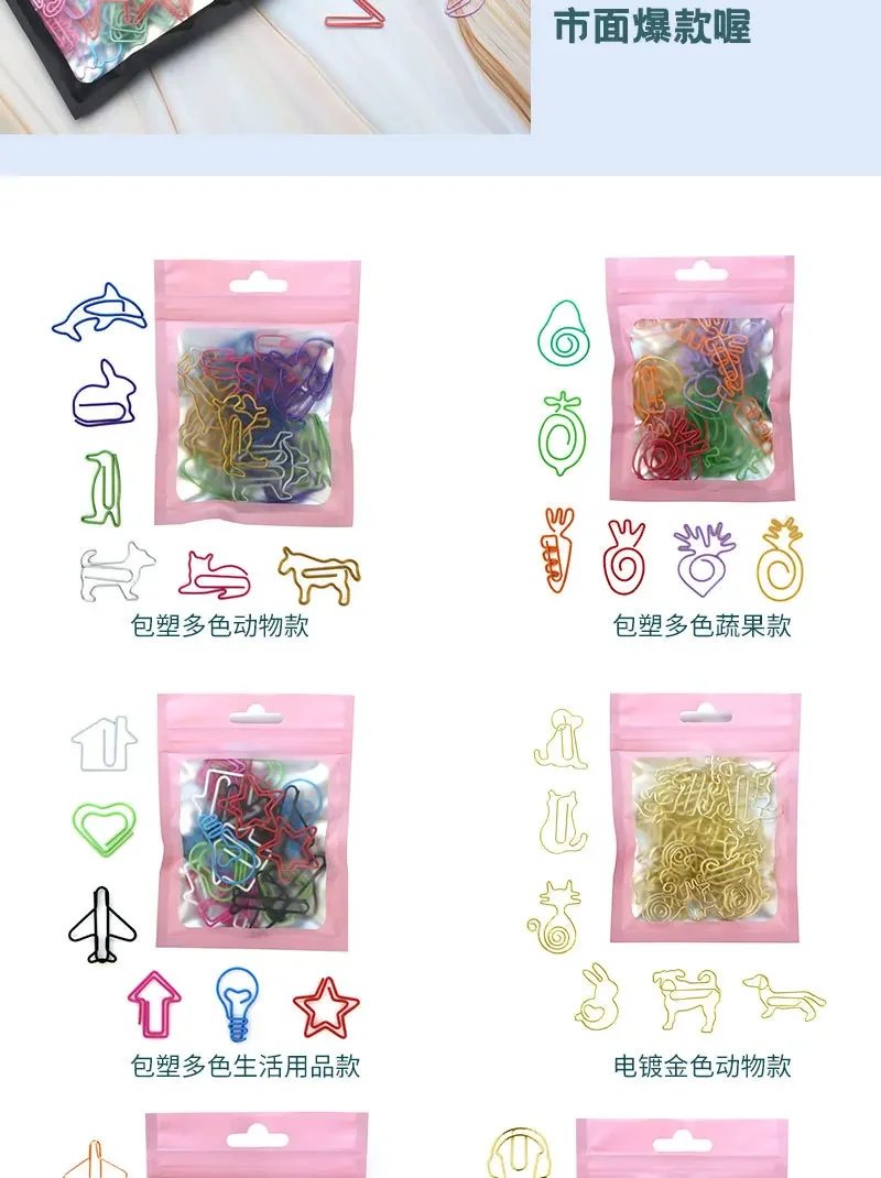 Bolsa de presentacion con clips variados