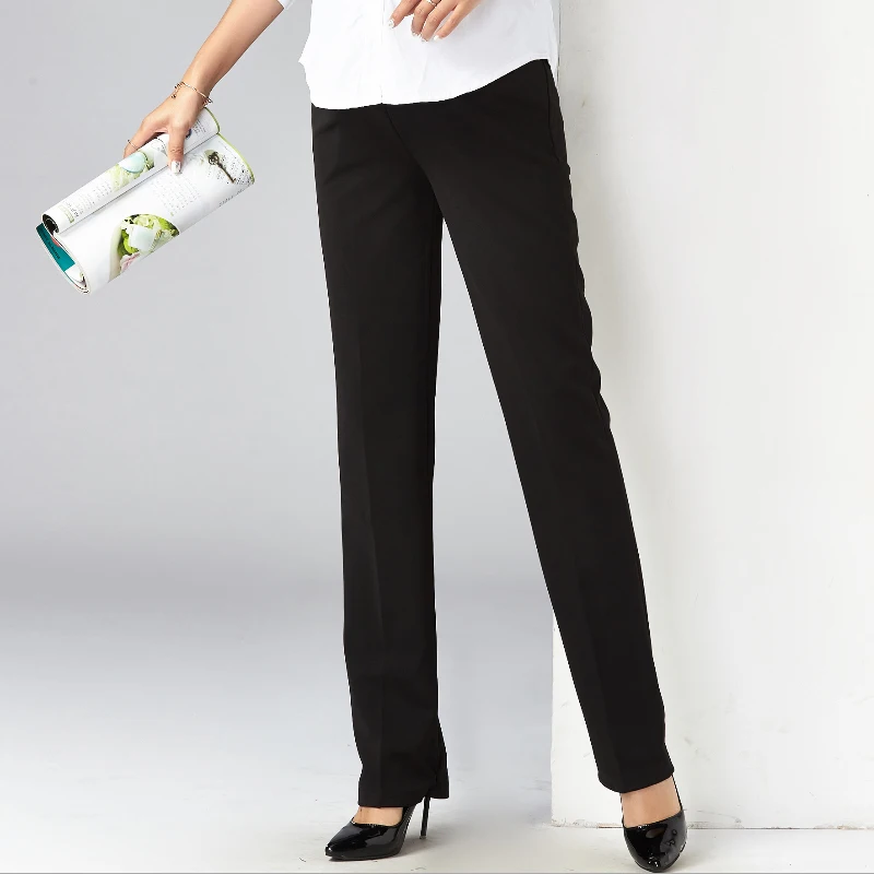 Pantalones premamá de cintura alta elástica para embarazo - imagen 2