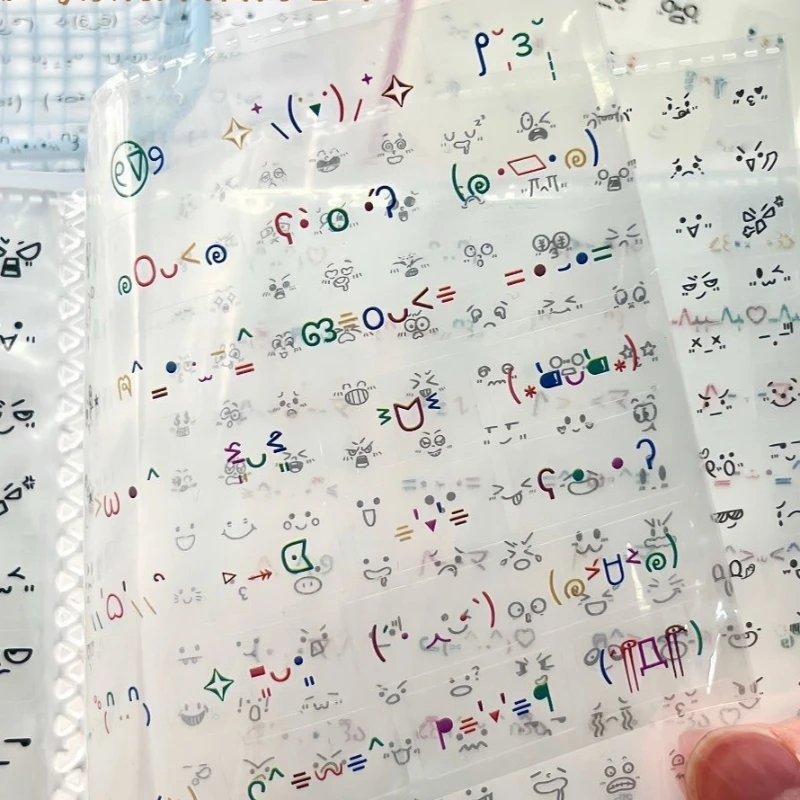 Pegatinas transparentes de caritas troqueladas para álbum de recortes - imagen 2