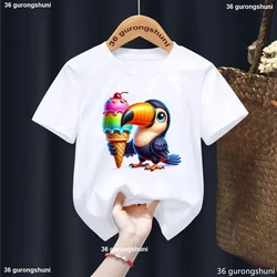 Camiseta de algodón arcoíris para niño - Verano