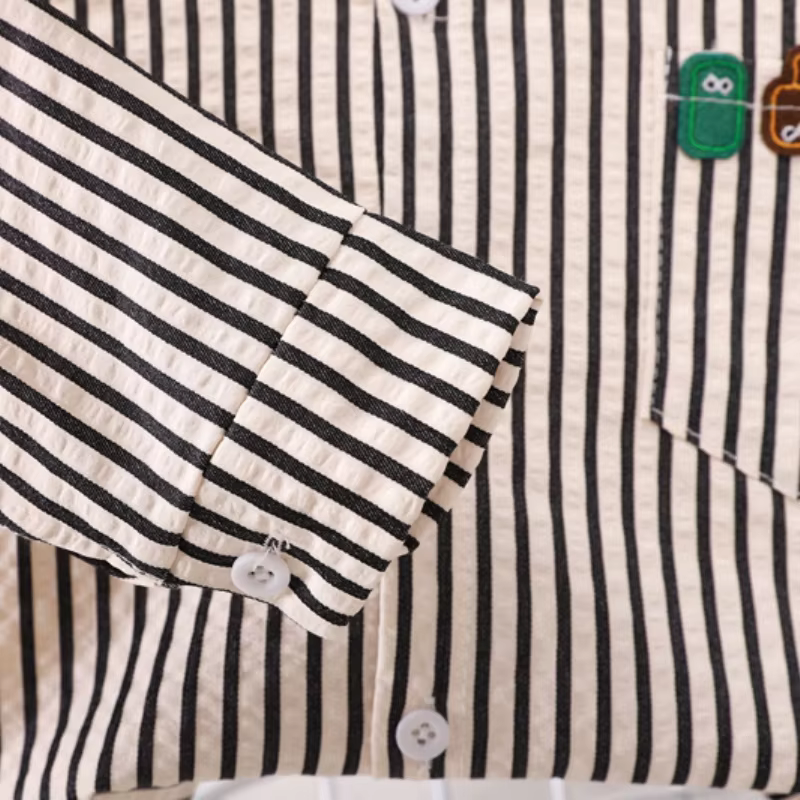 Conjunto bebé de otoño: camisa manga larga y pantalón - imagen 5