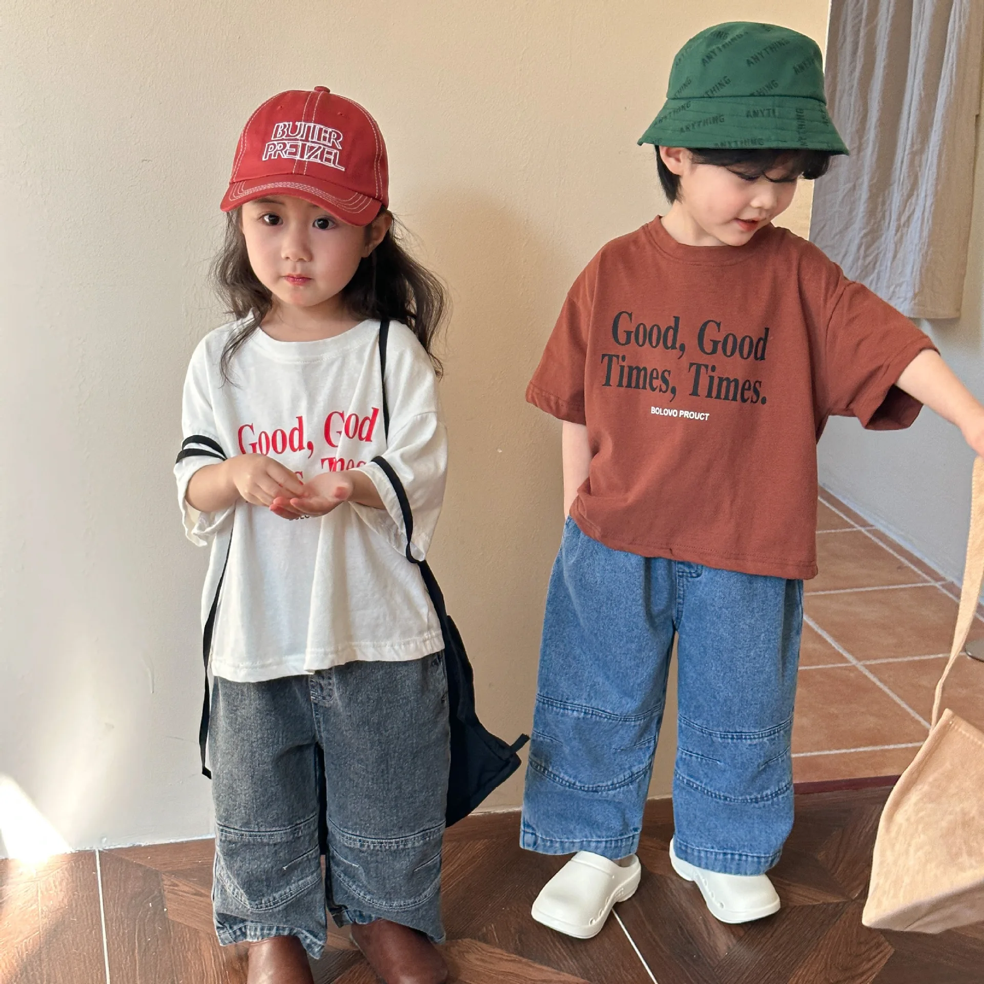 Camiseta infantil de algodón con letras – Manga corta - imagen 4