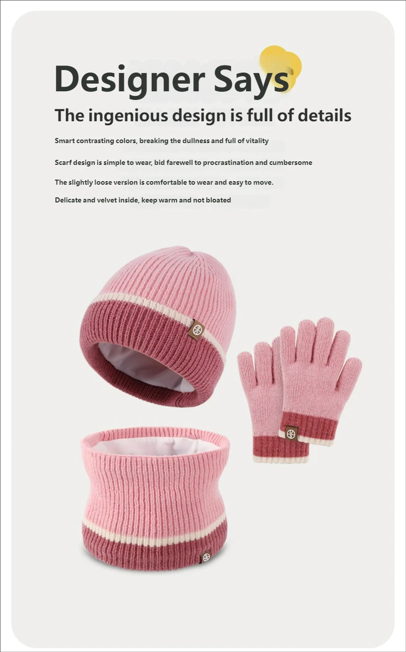 Bufanda y guantes a juego del set invernal Bratyeessi