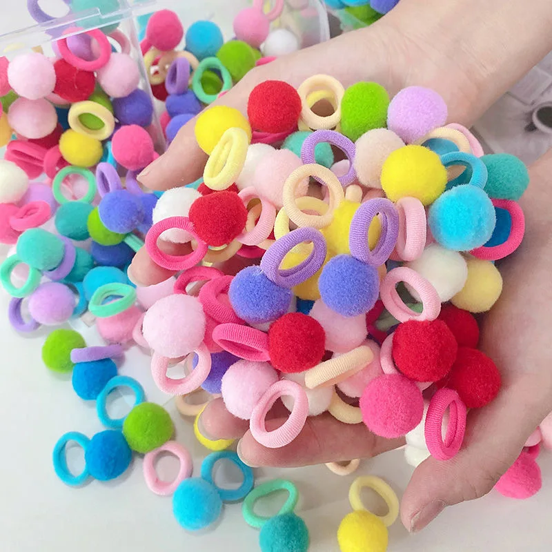 Gomas de pelo de felpa para coleta de niña - imagen 4