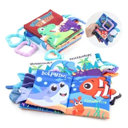Libro de tela infantil 3D con animales y luces de peces