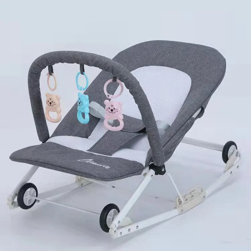Mecedora plegable de bebé con función silla para calmar