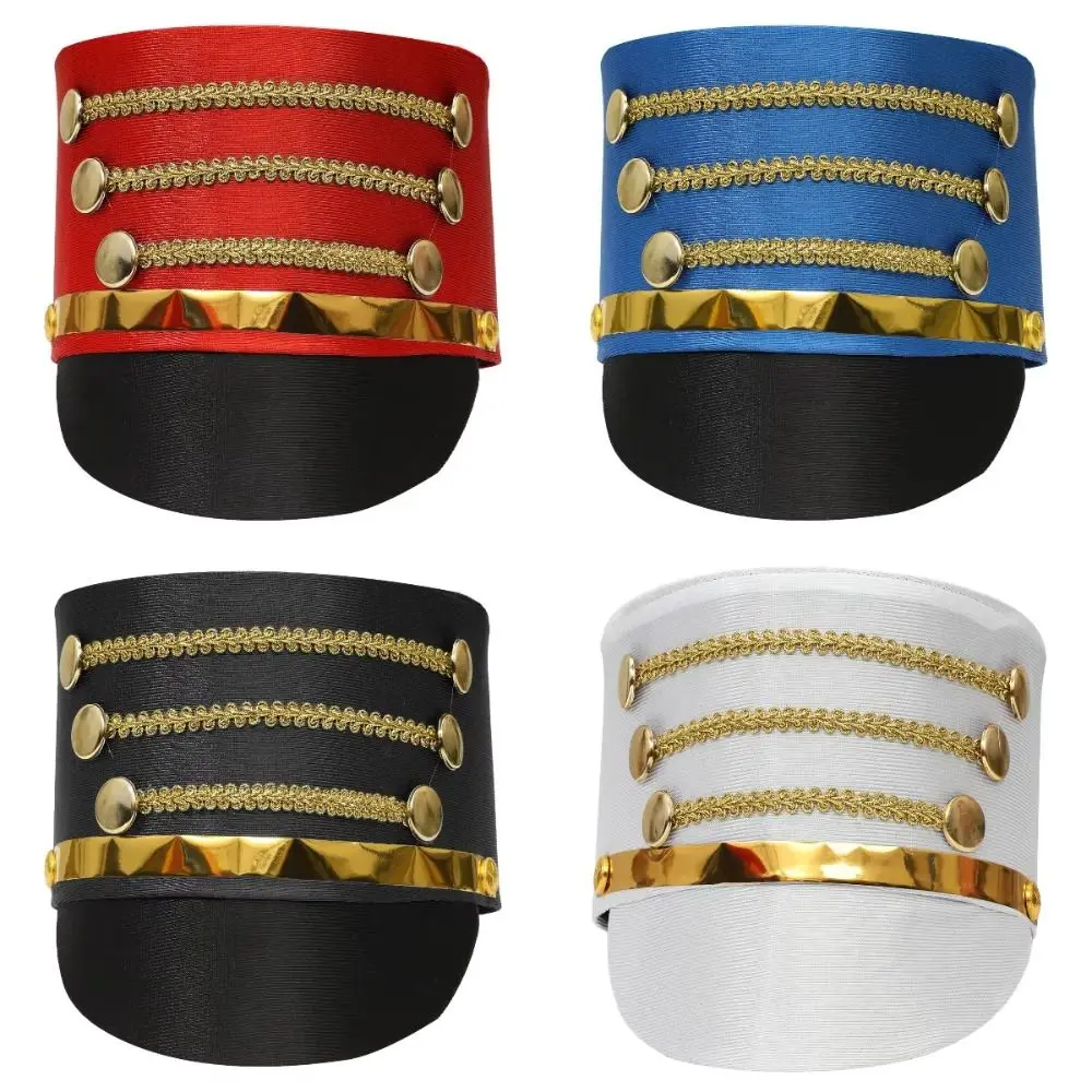 Sombrero Nutcracker tipo soldado con adornos dorados para fiesta - imagen 4