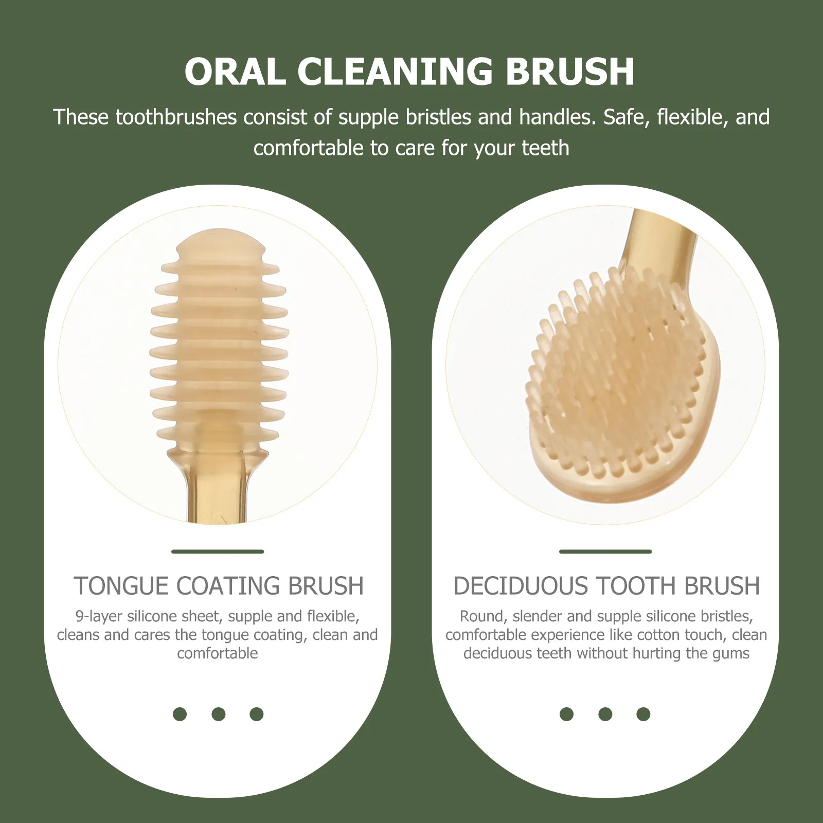 Cepillos dentales de silicona para bebés: limpieza suave