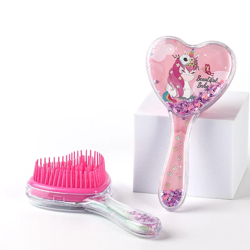 Cepillo unicornio con diseño brillante y cerdas suaves