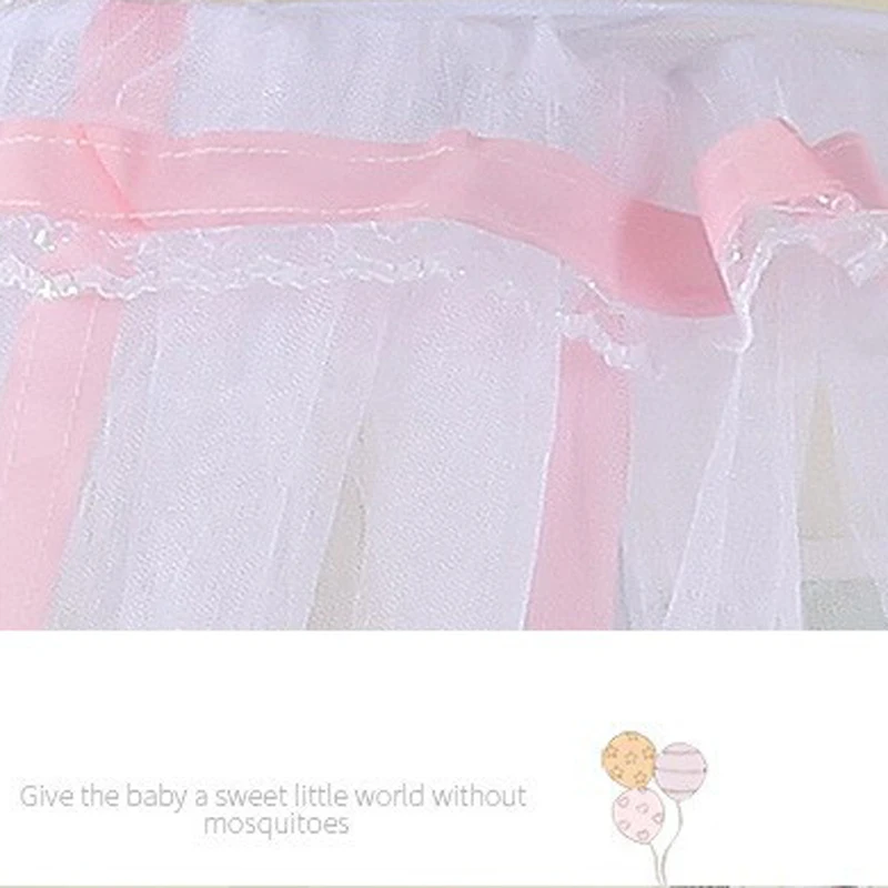 Mosquitera para cuna de bebé de malla plegable con encaje