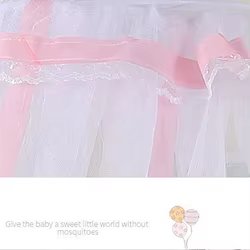 Mosquitera para cuna de bebé de malla plegable con encaje