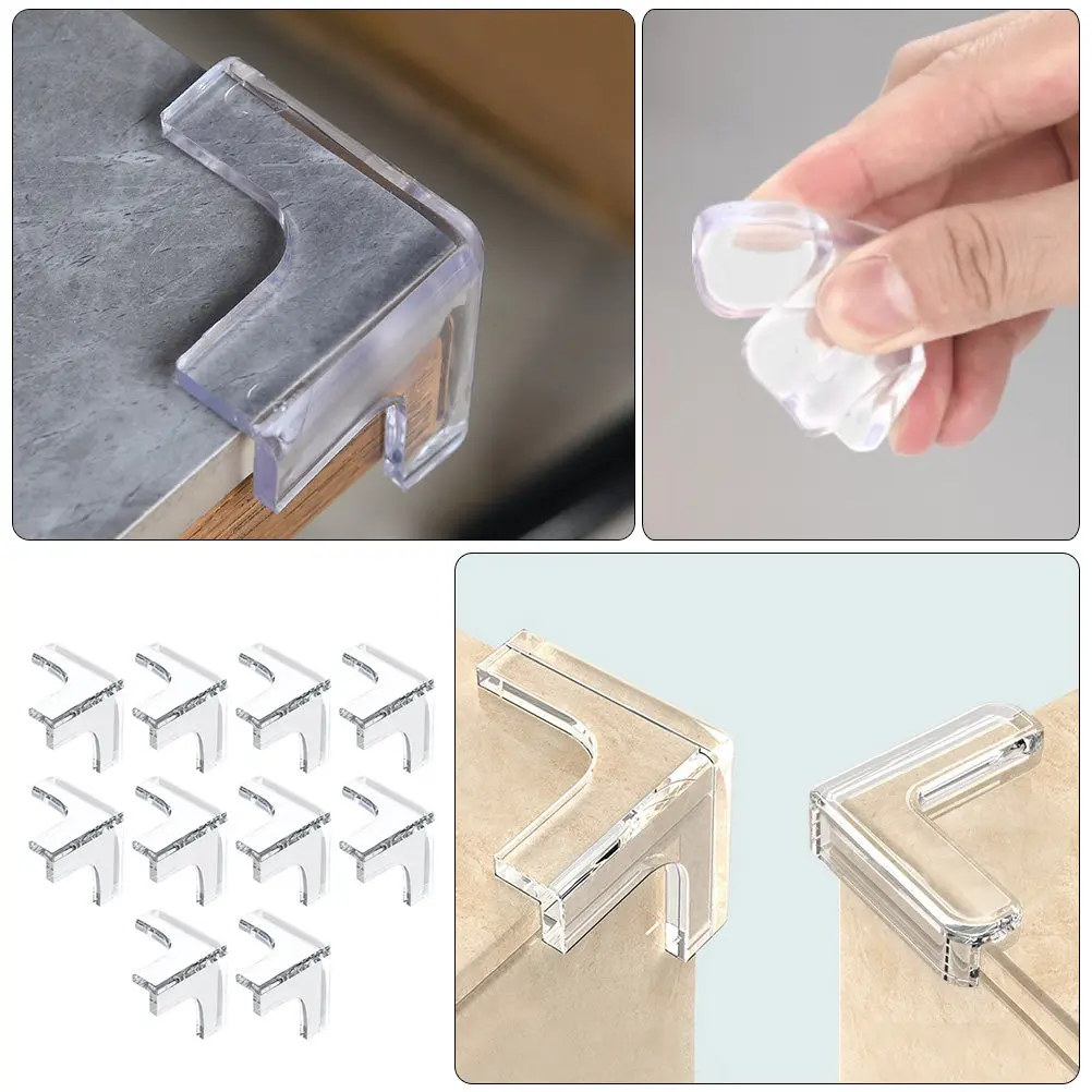 Protector de esquina transparente para bordes de muebles