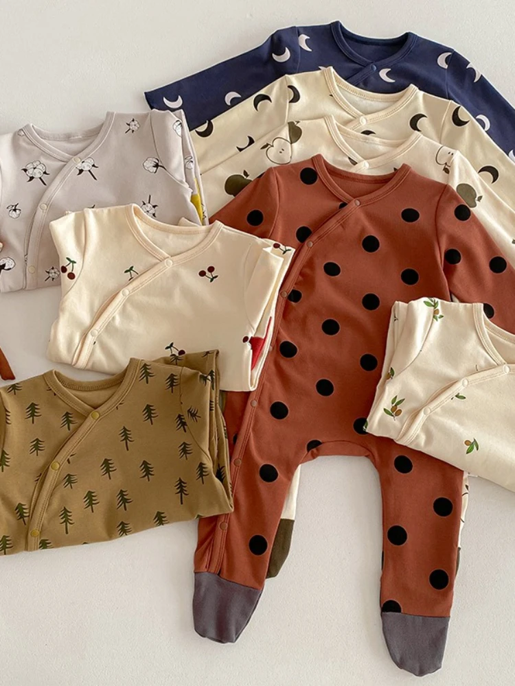 Pelele de bebé de manga larga con estampado, estilo unisex