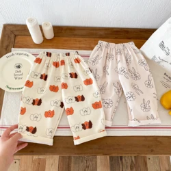 Pantalones harem estampados de verano para niños y niñas
