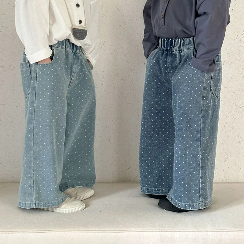 MILANCEL Pantalones vaqueros con lunares para niña de primavera - imagen 5