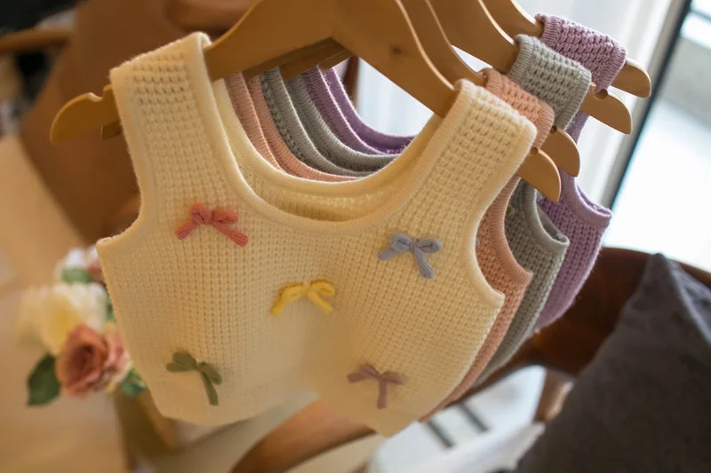 Jersey de punto para niña con detalle de lazo