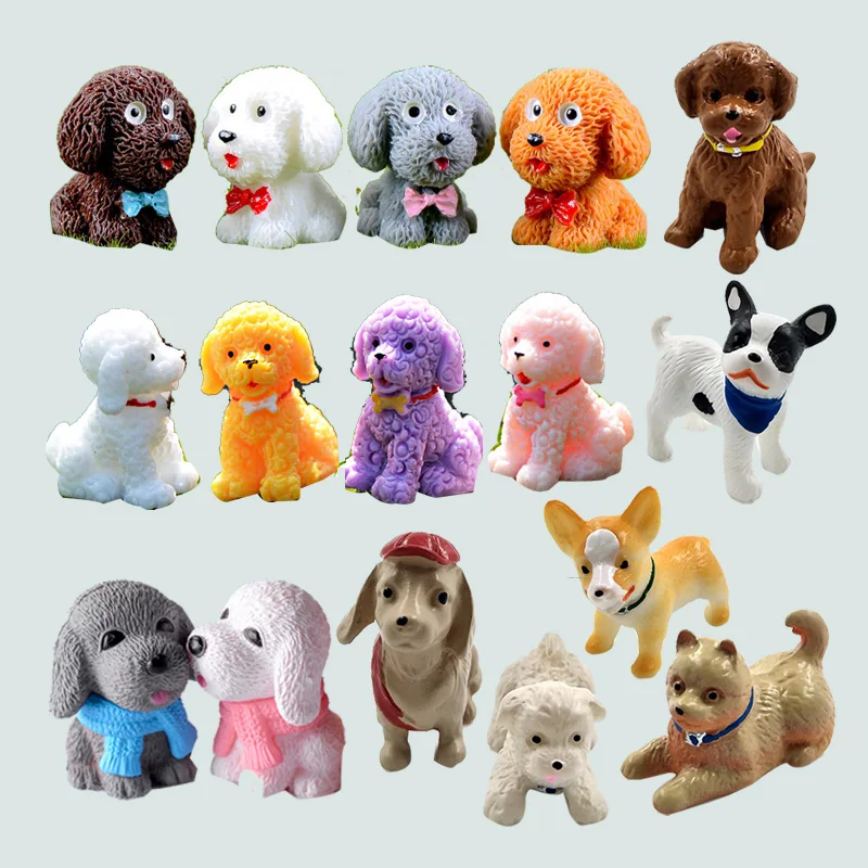 Figura de cachorro de peluche para casa de muñecas – soporte - imagen 5