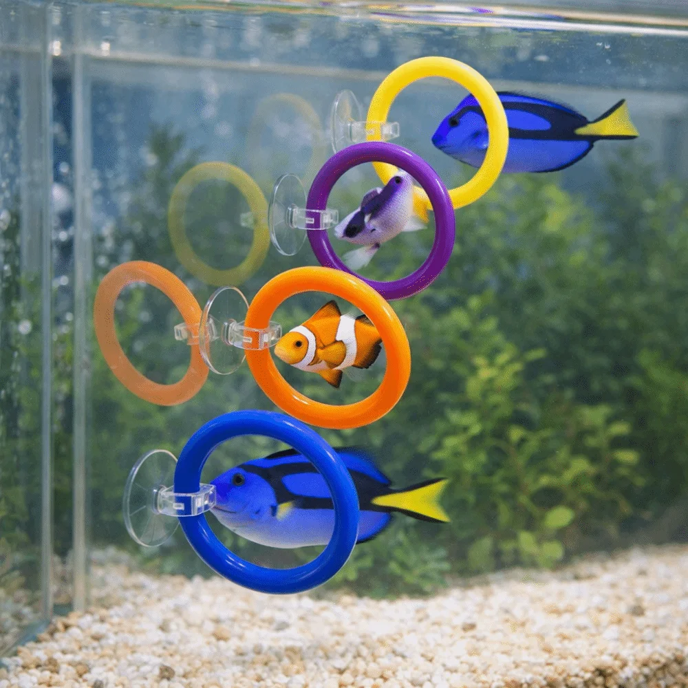 Juguetes para acuario con ventosa en anillo entrenador para peces - imagen 2